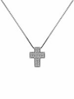 Collana Donna Croce in Oro Diamante COOR-7-198